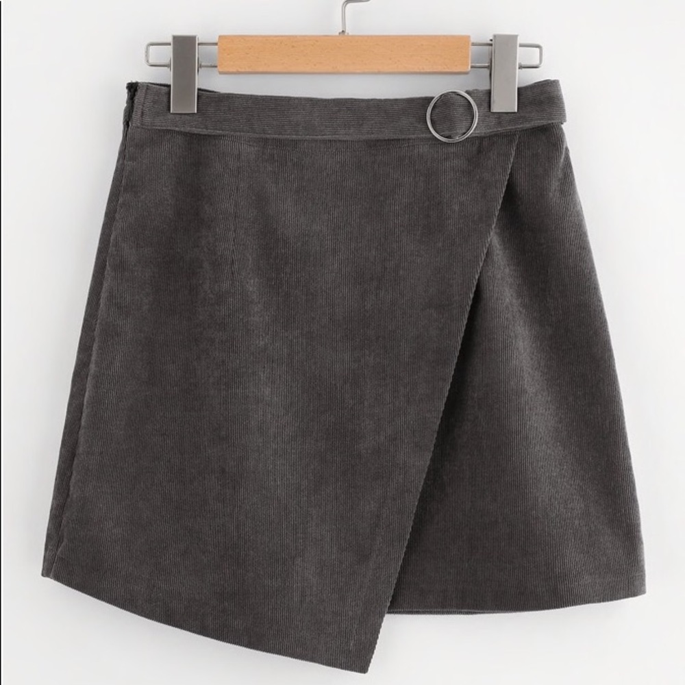 O-Ring Belt Detail Cord Wrap Skirt -NEVER WORN